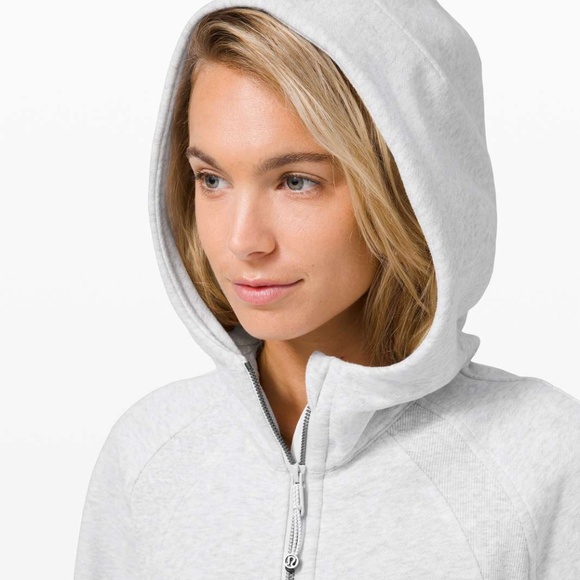 Lululemon Scuba Oversized 1/2 Half-Zip Hoodie Sweater- Heathered Core Light Grey - Picture 5 of 9